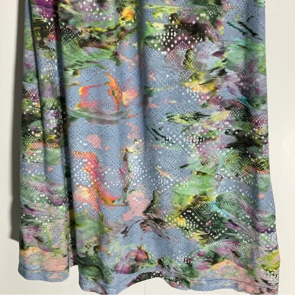 Prana Cantine Dress Blue Graceful Stretch Halter Double Strap back Round Neck XS - Picture 8 of 16